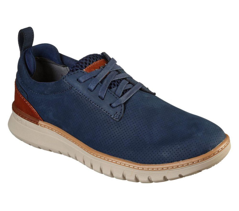 Skechers Oxford Shoes Dealers - Neo Casual - Landmark Mens Navy Brown